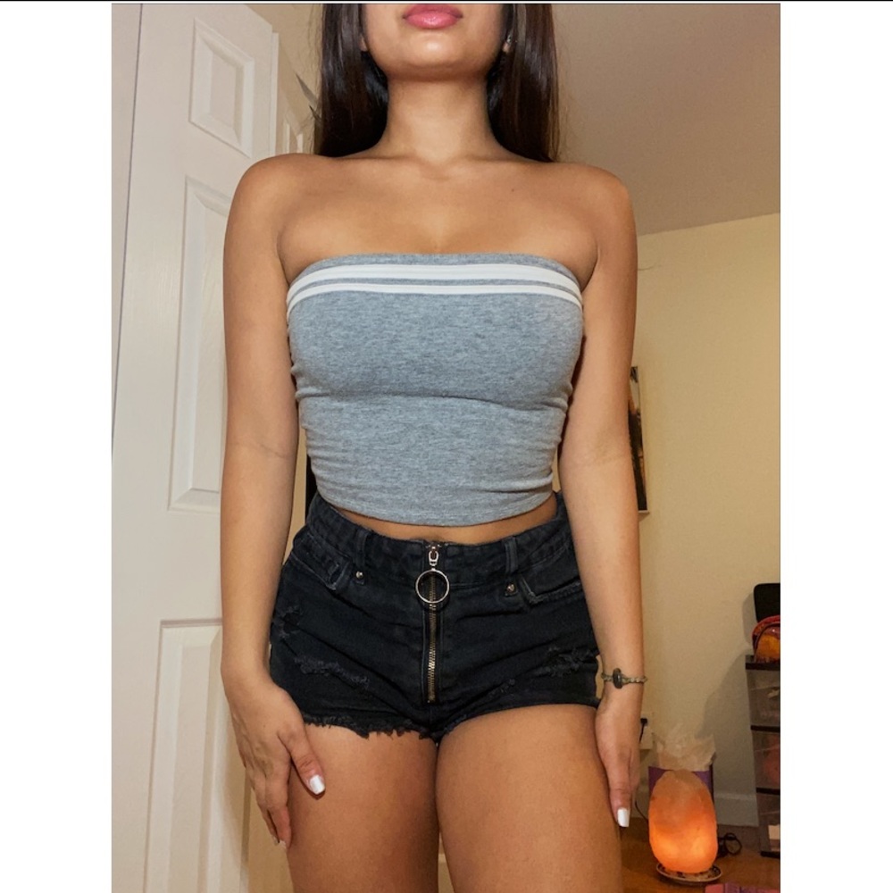 Grey tube top
